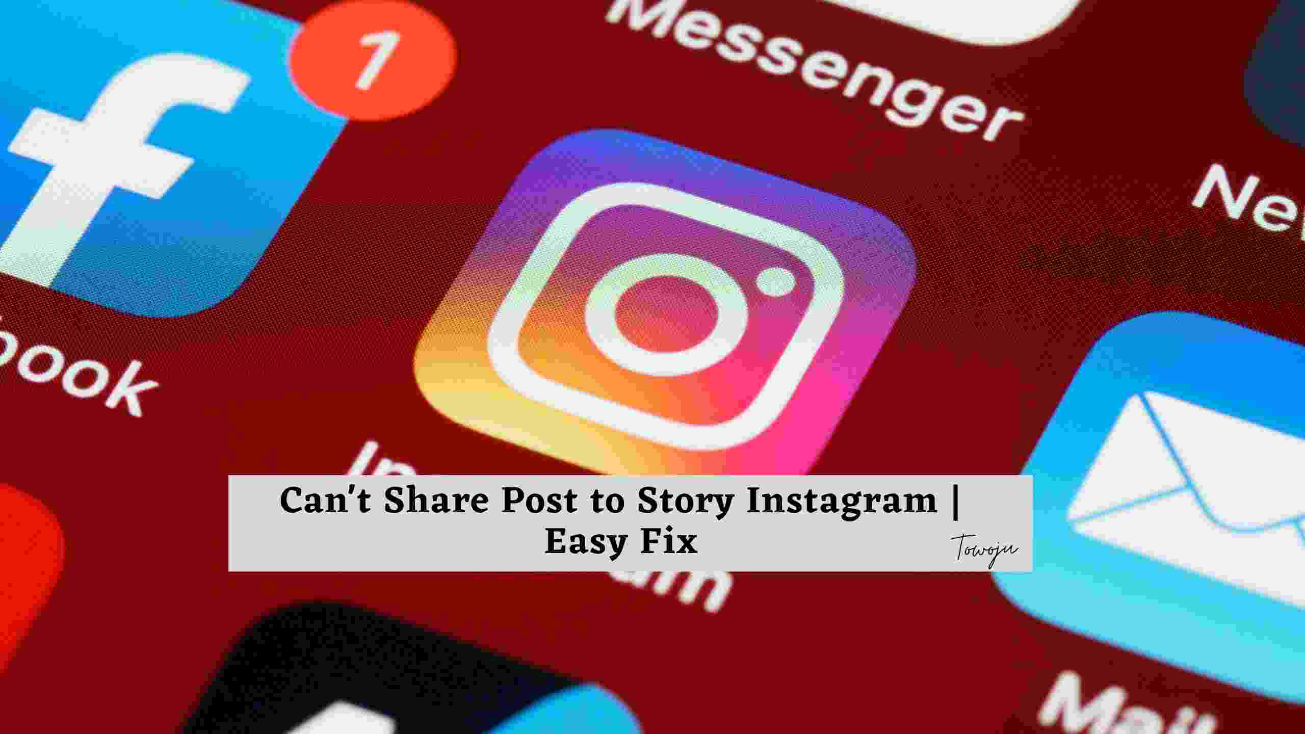 Can't Share Post to Story Instagram