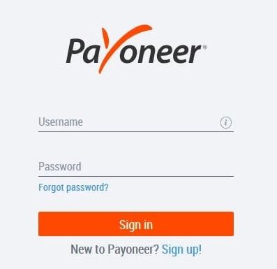 Payoneer login