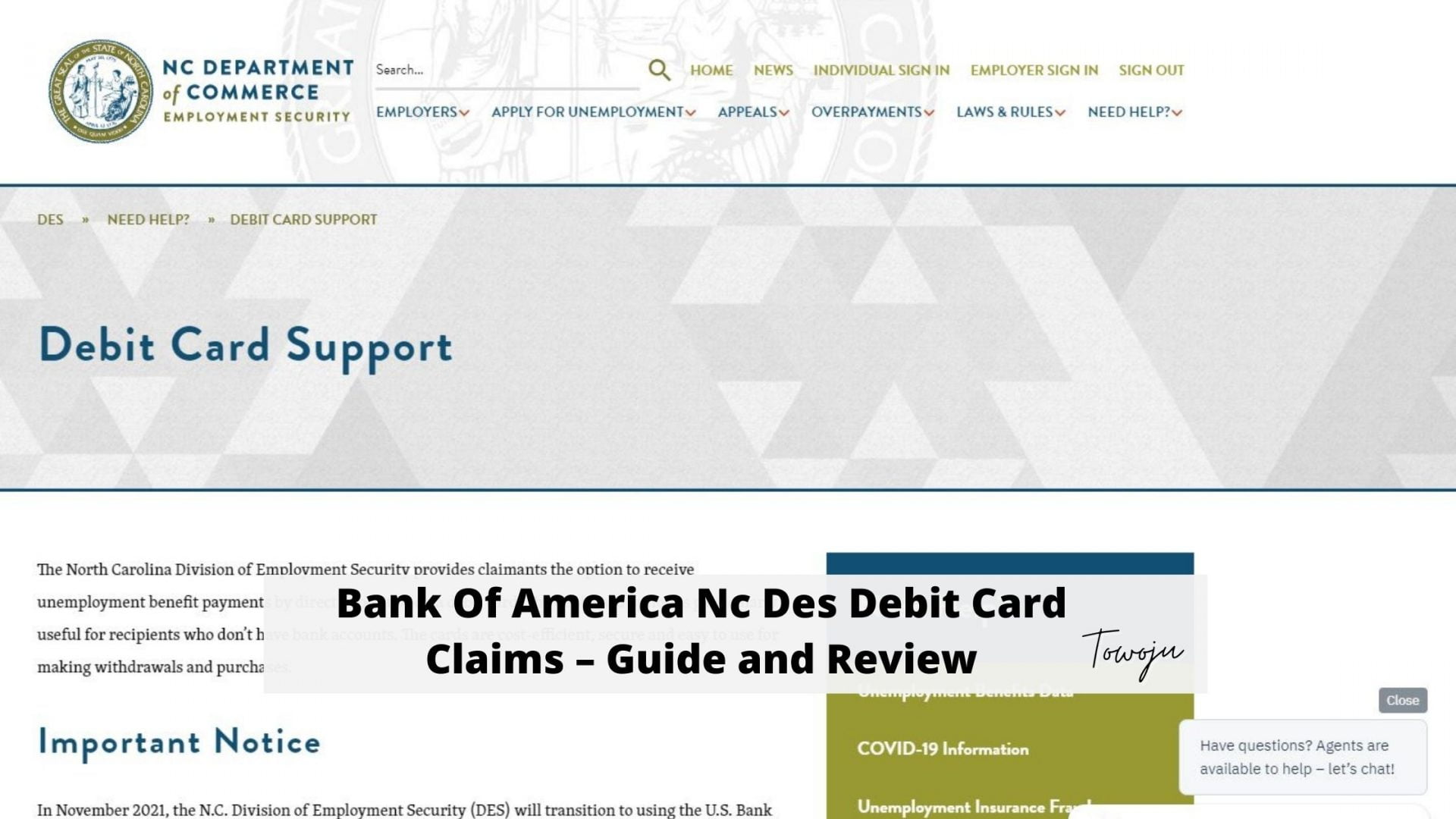 bank of america nc des debit card