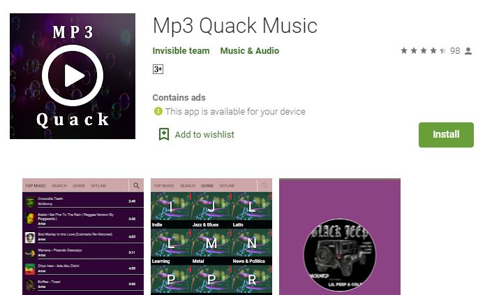 mp3 quack app